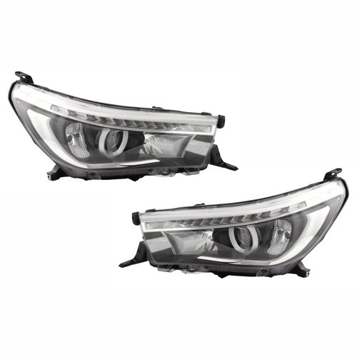 Par de Farol Toyota Hilux Srv 2016 Até 2020 Com Led