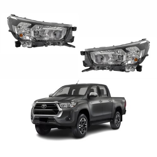 Par de Farol Toyota Hilux Srv 2021 Até 2023 Sem Led