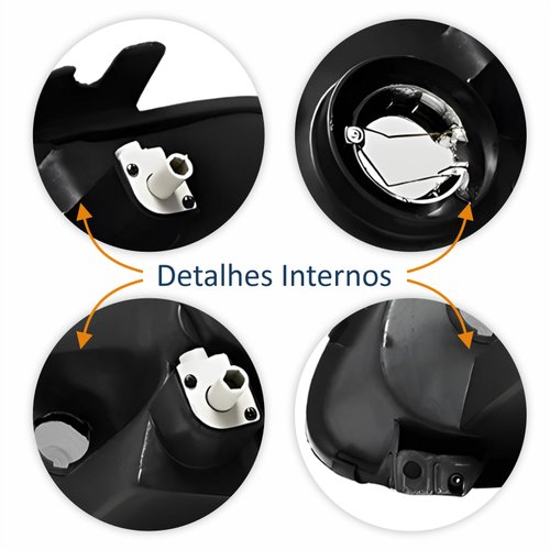 Par de Farol Vw Fox 2003 Até 2009 Máscara Cromada