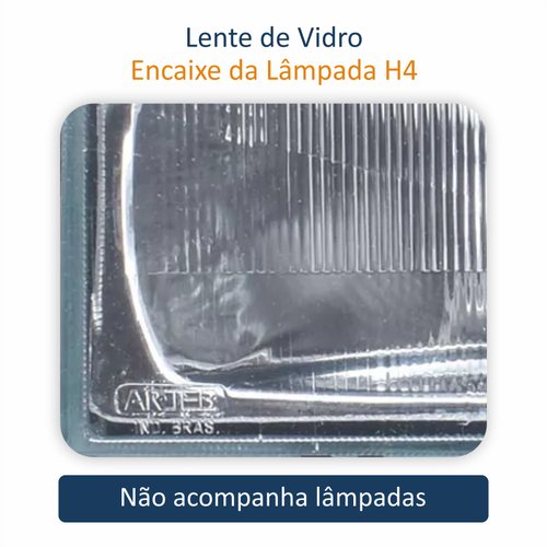 Par de Farol Vw Gol 1987 Até 1990 Original Arteb Longo Alcance