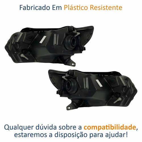Par de Farol Vw Gol Voyage G8 2018 Até 2023 Saveiro G7 2016 Até 2022 Original Arteb