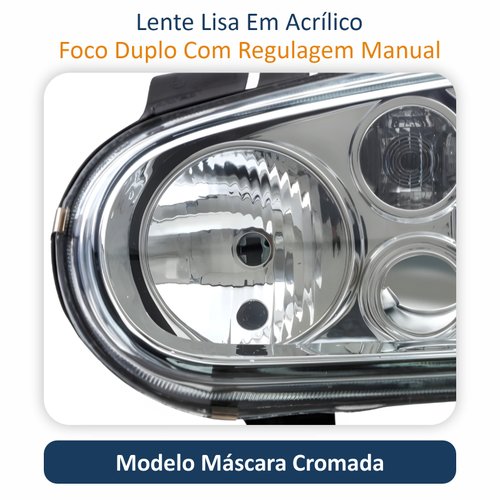 Par de Farol Vw Golf 1999 até 2006 Original Arteb Máscara Cromada
