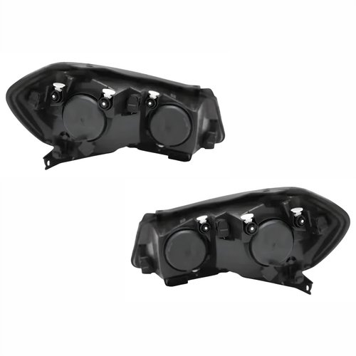 Par de Farol Vw Saveiro G6 2014 Até 2016 Foco Duplo Máscara Negra