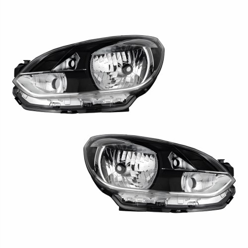 Par de Farol Vw Up 2014 Até 2017 Com Friso Cromado