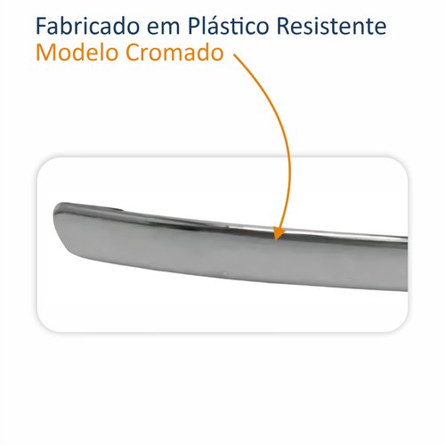 Par de Friso Parachoque Traseiro Fiat Linea 2008 Até 2016 Cromado