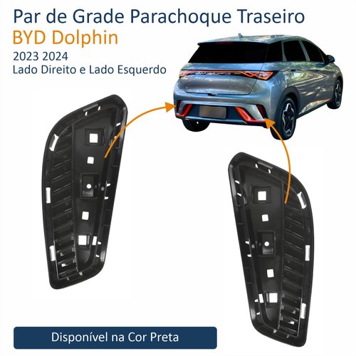 Par de Grade Parachoque Traseiro BYD Dolphin 2023 2024