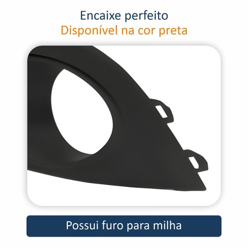 Par de Grade Parachoque Vw Crossfox 2011 Até 2014 Com Furo