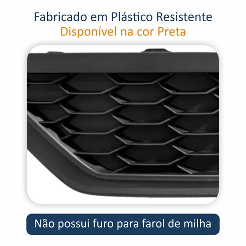 Par de Grade Parachoque Vw Gol G8 2018 Até 2023 Sem Furo