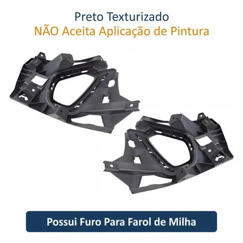 Par de Grade Parachoque Vw Nivus 2019 Até 2024 Com Furo