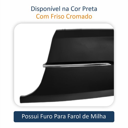 Par de Grade Parachoque Vw Spacefox 2011 Até 2014 Com Furo Com Friso Cromado