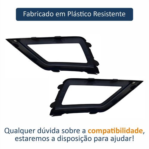 Par de Grade Parachoque Vw Voyage G8 2018 Até 2023 Com Furo