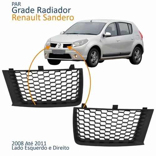 Par Grade Radiador Renault Sandero 2008 2009 2010 2011