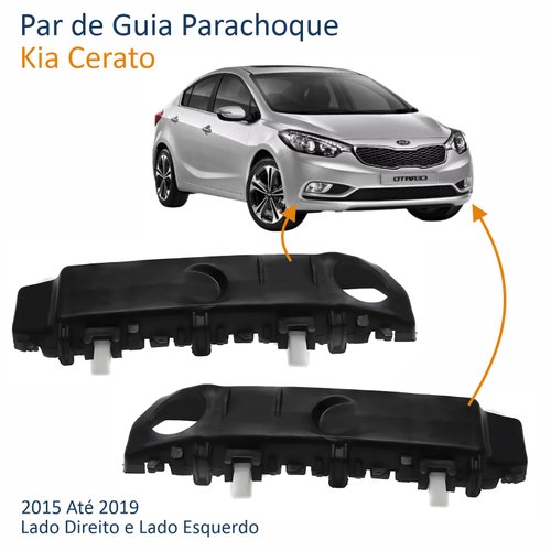 Par de Guia Parachoque Kia Cerato 2015 Até 2019