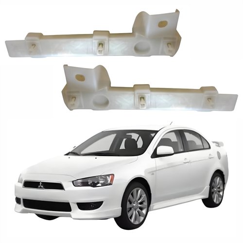 Par de Guia Parachoque Mitsubishi Lancer 2009 Até 2015