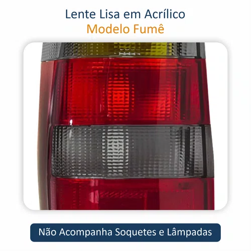 Par de Lanterna Fiat Fiorino 2004 Até 2013 Fumê