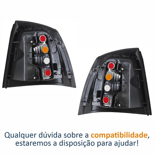 Par de Lanterna GM Astra Hatch 1999 Até 2002 Tricolor
