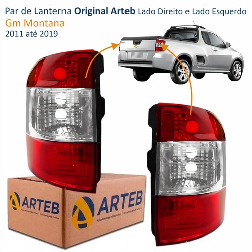 Par de Lanterna Gm Montana 2011 até 2019 Original Arteb Bicolor