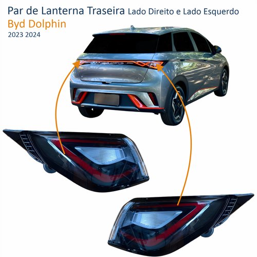 Par de Lanterna Traseira Byd Dolphin 2023 2024 Com Led
