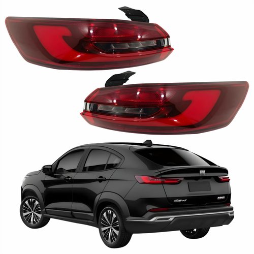 Par de Lanterna Traseira Canto Fiat Fastback 2020 Até 2024