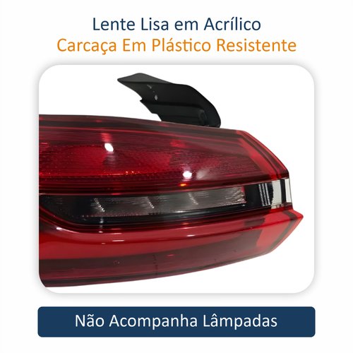 Par de Lanterna Traseira Canto Fiat Fastback 2020 Até 2024