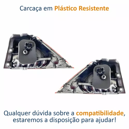 Par de Lanterna Traseira Canto Vw Golf Tsi 2018 Até 2021 Sem Led