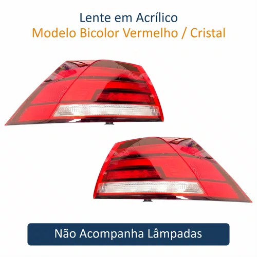 Par de Lanterna Traseira Canto Vw Golf Tsi 2018 Até 2021 Sem Led