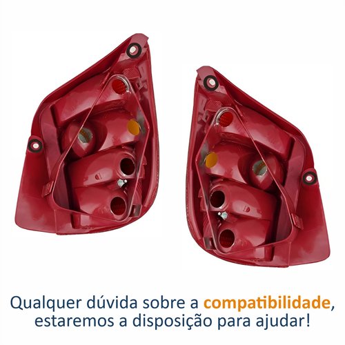 Par de Lanterna Traseira Fiat Palio G1 1996 Até 2000 Tricolor