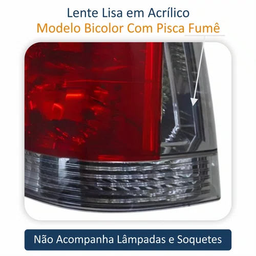 Par de Lanterna Traseira Fiat Palio G3 2004 Até 2016 Fumê