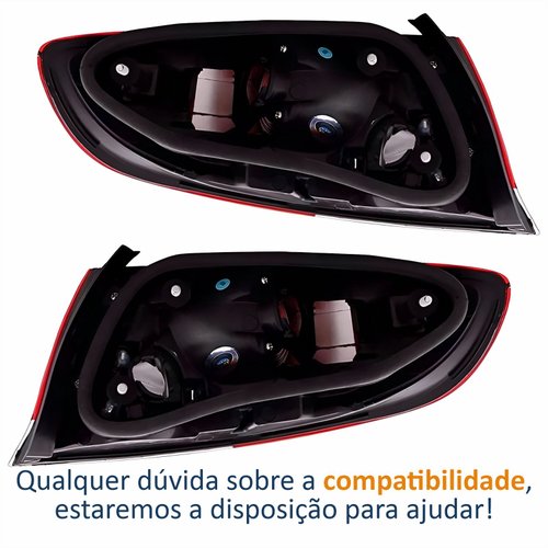 Par Lanterna Traseira Fiat Siena G4 2008 Até 2013 Canto Bicolor