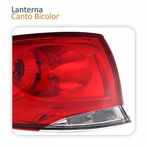 Par Lanterna Traseira Fiat Siena G4 2008 Até 2013 Canto Bicolor