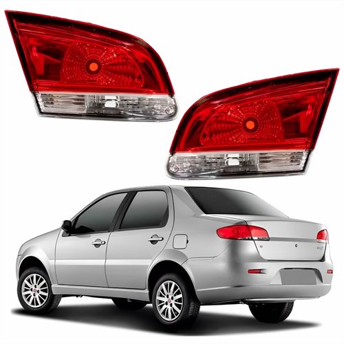 Par Lanterna Traseira Fiat Siena G4 2008 Até 2013 Tampa Bicolor