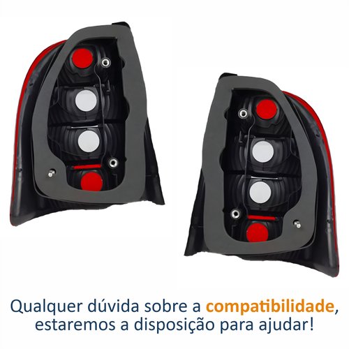 Par de Lanterna Traseira Fiat Strada Sapão 2005 Até 2008 Fumê