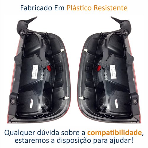 Par de Lanterna Traseira Fiat Uno Vivace 2011 Até 2014 Original Arteb Fumê