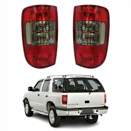 Par de Lanterna Traseira Gm Blazer 2001 Até 2010 Fumê