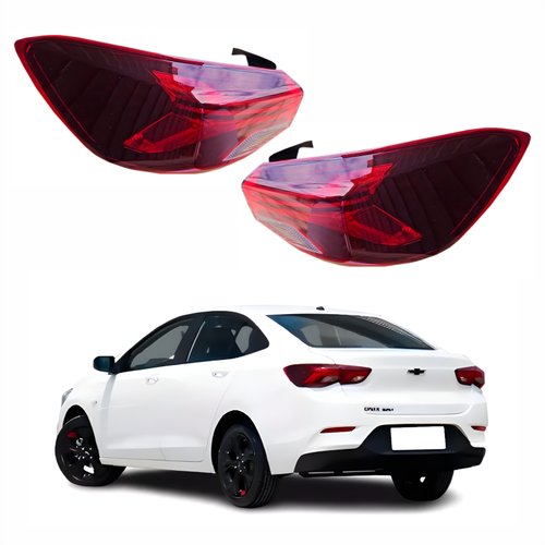 Par de Lanterna Traseira Gm Onix Sedan 2020 Até 2023 Canto Sem Led