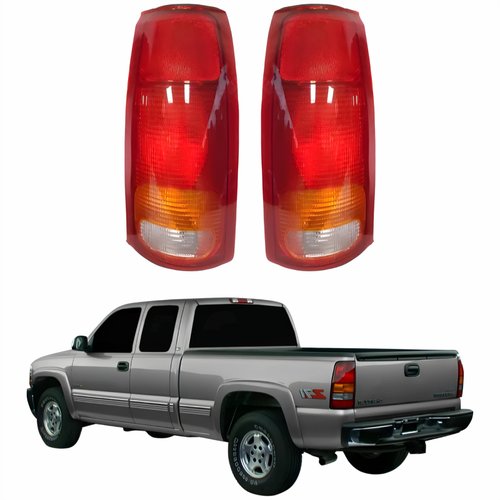 Par de Lanterna Traseira Gm Silverado 1997 Até 2002 Original Arteb