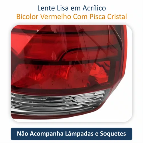 Par de Lanterna Traseira Mitsubishi Outlander 2016 Até 2020 Bicolor Canto