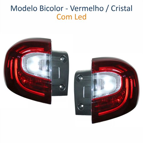 Par de Lanterna Traseira Renault Captur 2017 Até 2024 Canto Com Led