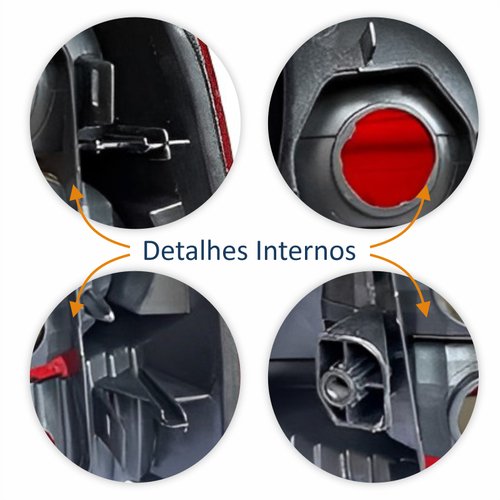 Par de Lanterna Traseira Renault Clio Hatch 2003 Até 2012 Fumê