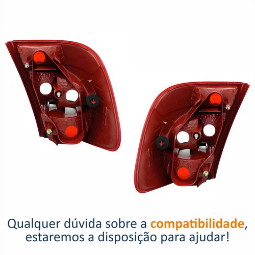 Par de Lanterna Traseira Renault Symbol 2009 Até 2013