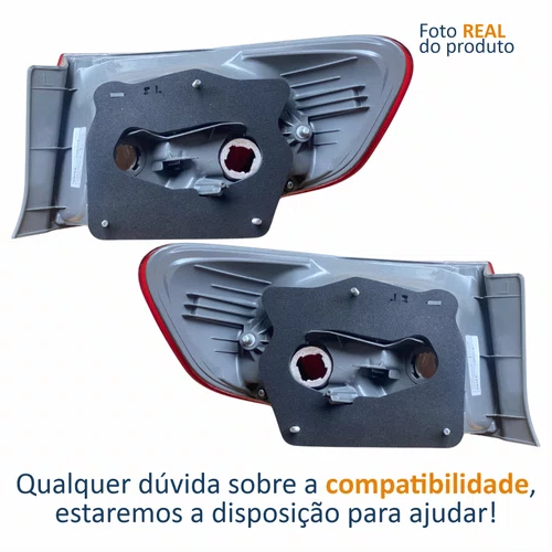 Par de Lanterna Traseira Toyota Corolla 2012 2013 2014 Sem Led Canto