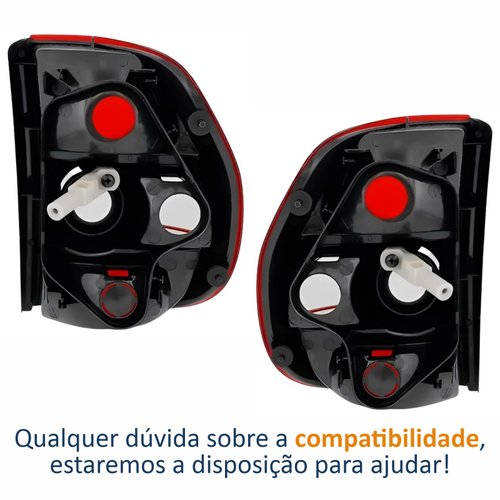 Par de Lanterna Traseira Vw Fox 2003 Até 2010