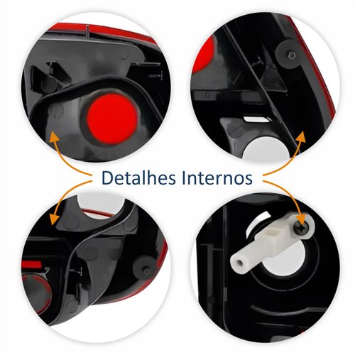 Par de Lanterna Traseira Vw Fox 2003 Até 2010