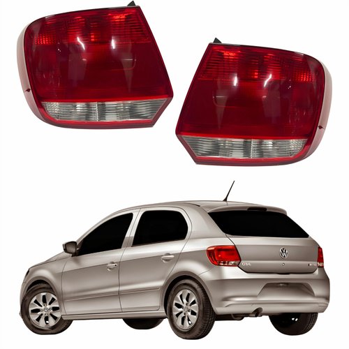 Par de Lanterna Traseira Vw Gol G6 2013 Até 2016 Encaixe Hella