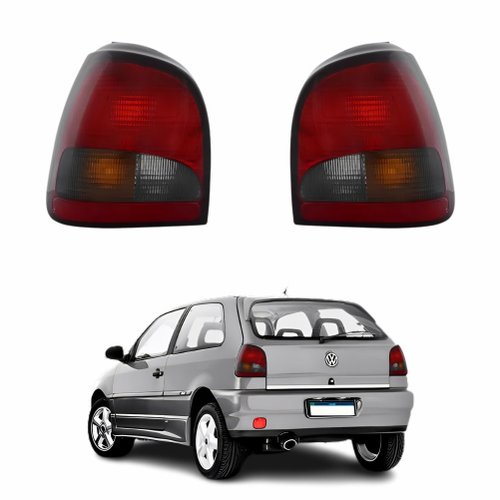 Par de Lanterna VW Gol G2 1995 Até 1999 Bicolor Fumê