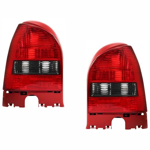 Par de Lanterna VW Gol G3 1999 Até 2005 Carcaça Vermelha Re Fumê