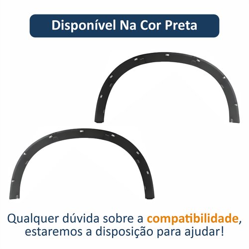 Par de Moldura Dianteira Paralama Hyundai Hrv 2016 Até 2021