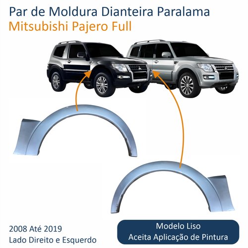 Par de Moldura Dianteira Paralama Mitsubishi Pajero Full 2008 Até 2019