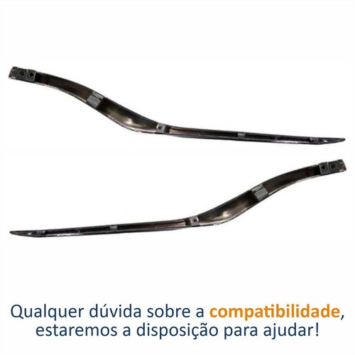 Par Moldura Grade Para-choque Fiat Cronos 2018 Até 2023 Inferior Cromado