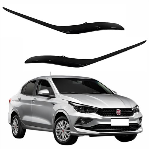 Par de Moldura Grade Parachoque Inferior Fiat Cronos 2018 Até 2023